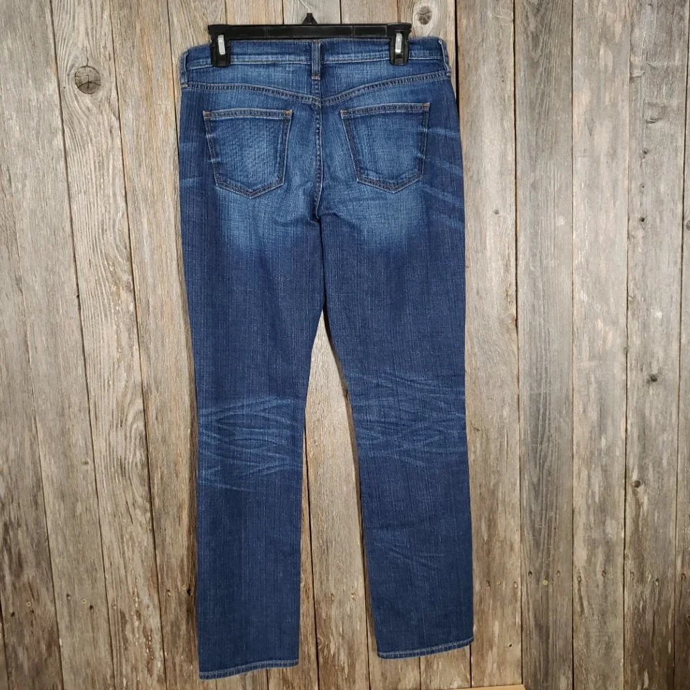J. Crew Factory Size 27‎ Women's Blue Distressed Ripped Jeans Mid Rise